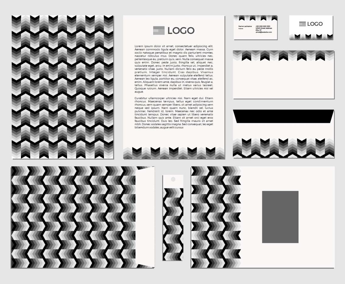 Free Greyscale Identity Vector 8