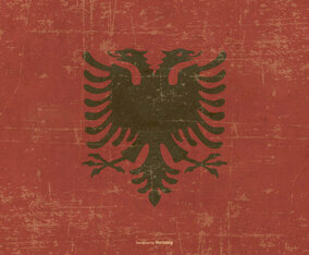 Grunge Style Flag of Albania