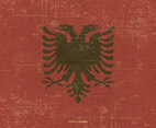 Grunge Style Flag of Albania