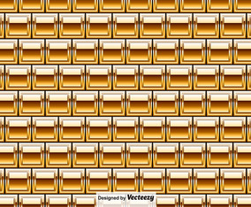 Vector Golden Bricks Seamless Pattern - Vector Elements