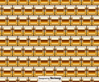 Vector Golden Bricks Seamless Pattern - Vector Elements