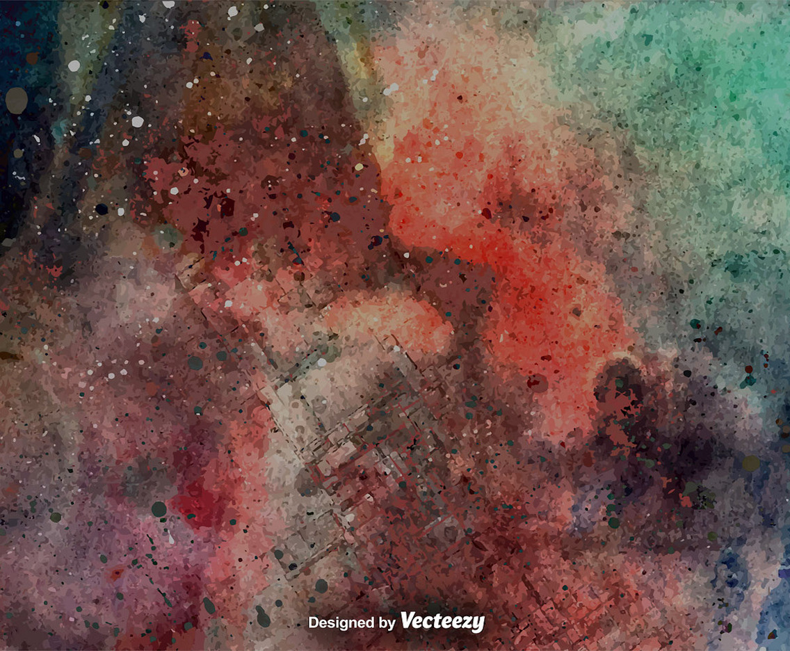 Grunge Colorful Background - Vector Grunge Wall