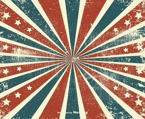 Grunge Sunburst Background With Stars