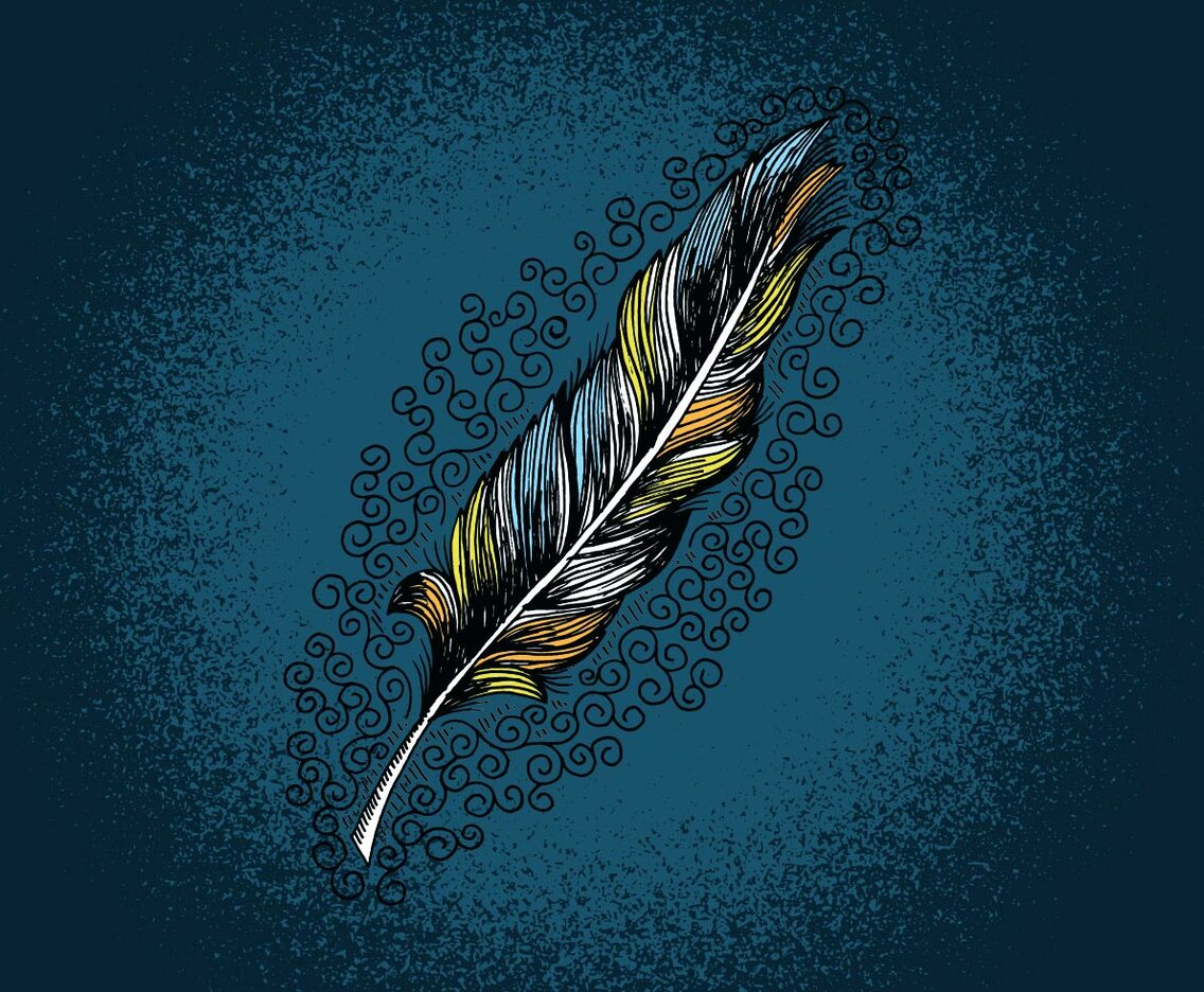 Feather Line Drawing