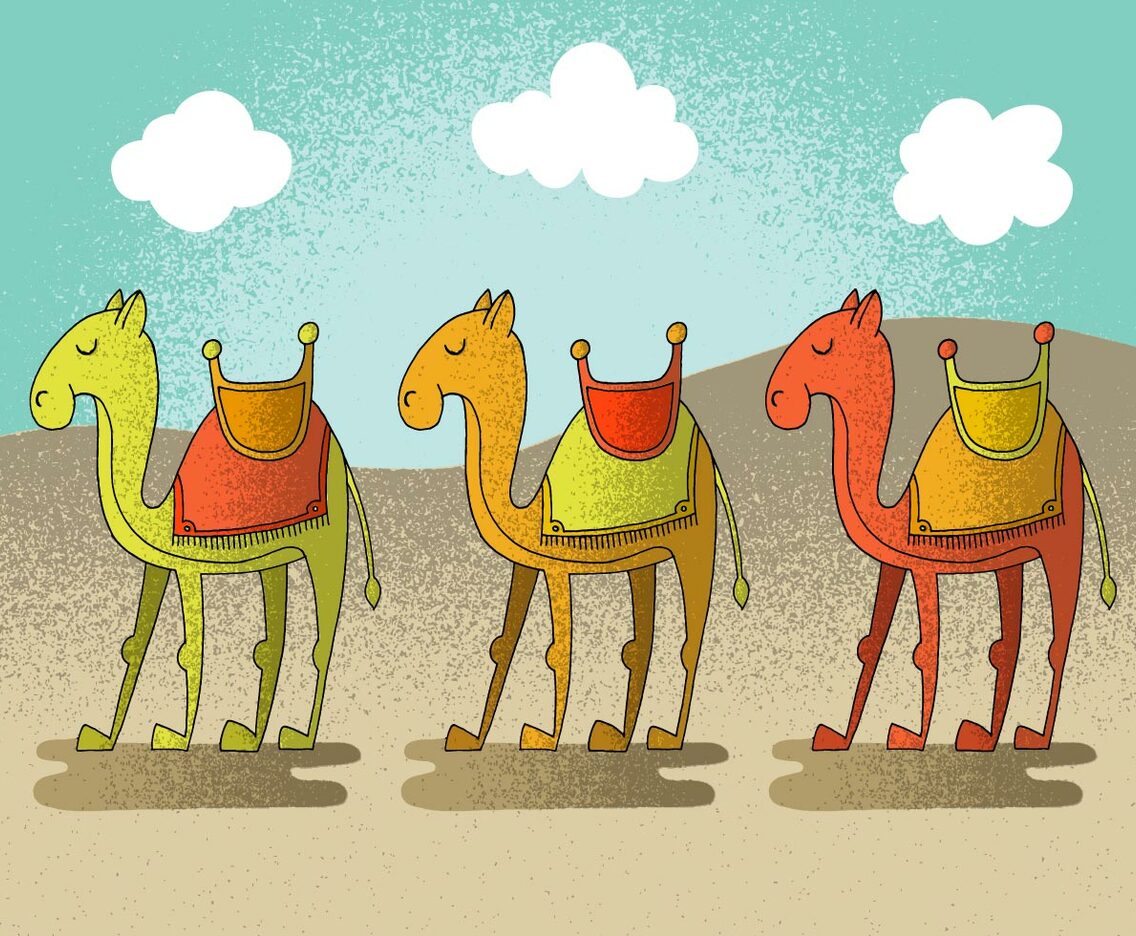 Happy Camel Vector Characters