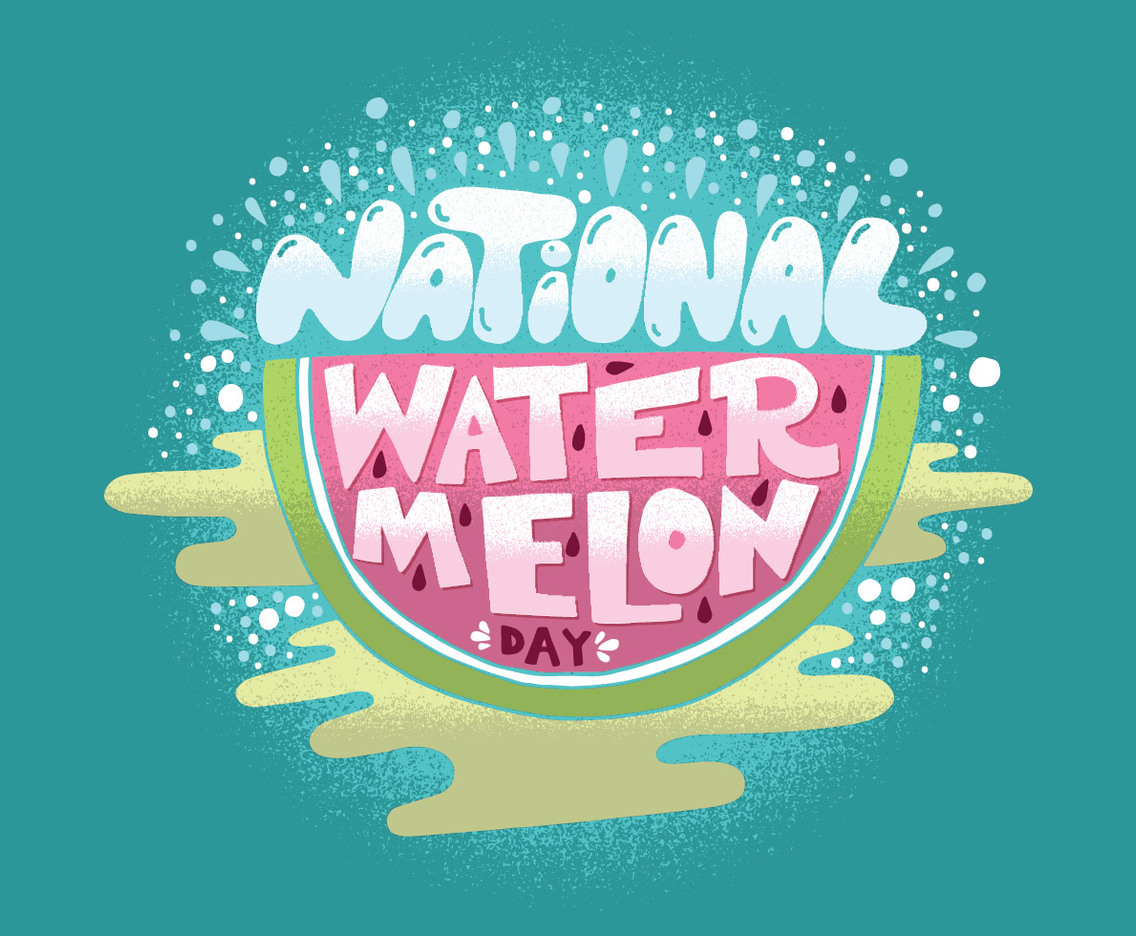 National Watermelon Day Vector