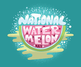 National Watermelon Day Vector