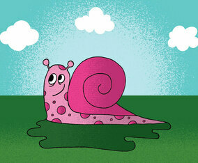 Happy Snail Vector