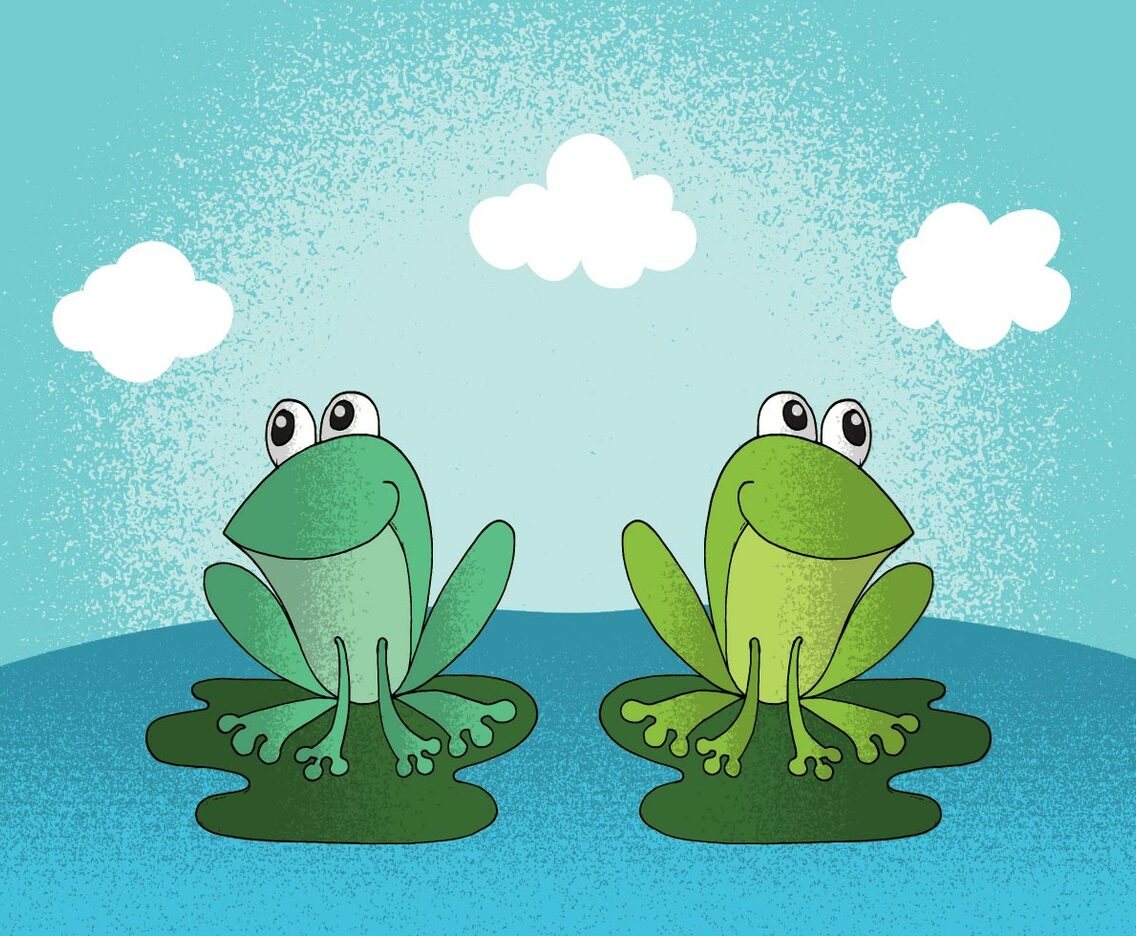 Happy Frogs Vector
