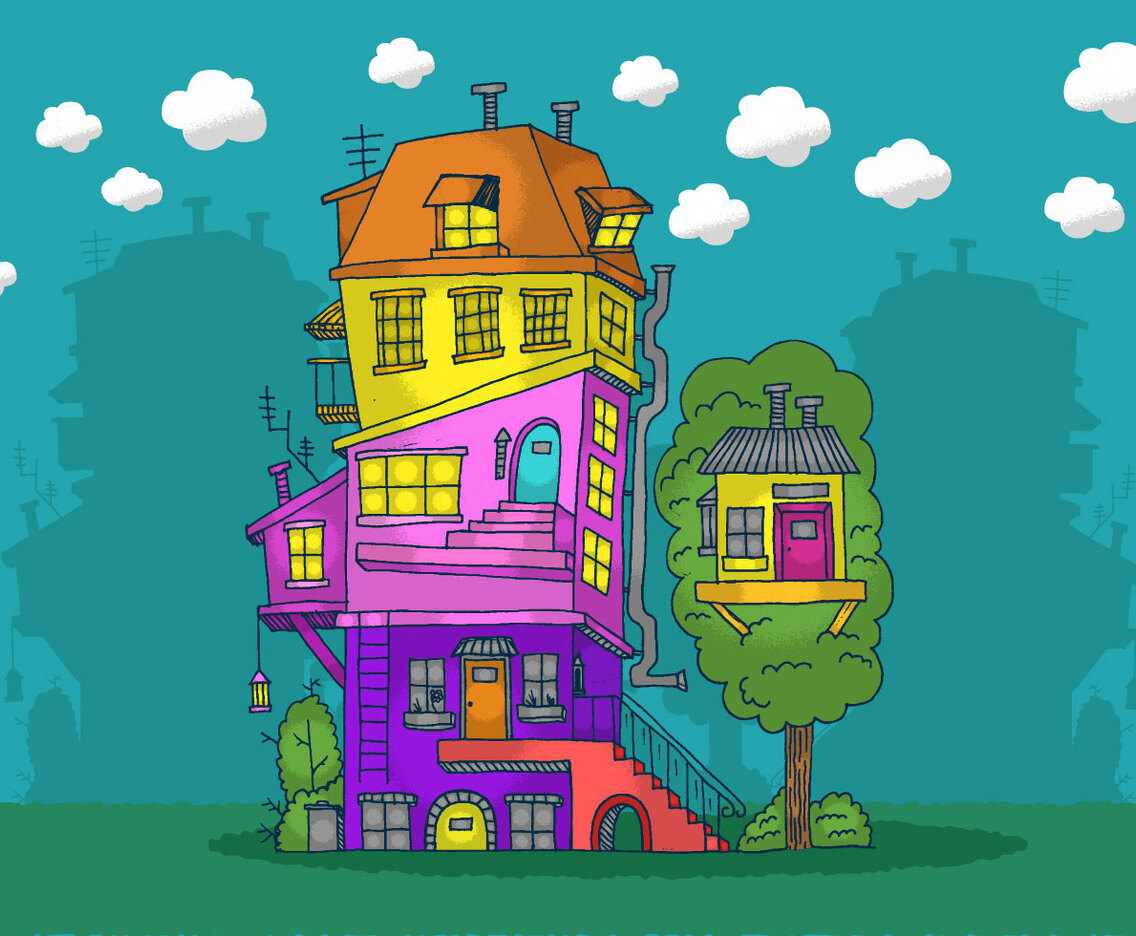 Stacked House Vector