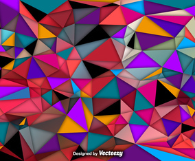 Vector Abstract Background Of Colorful Polygons
