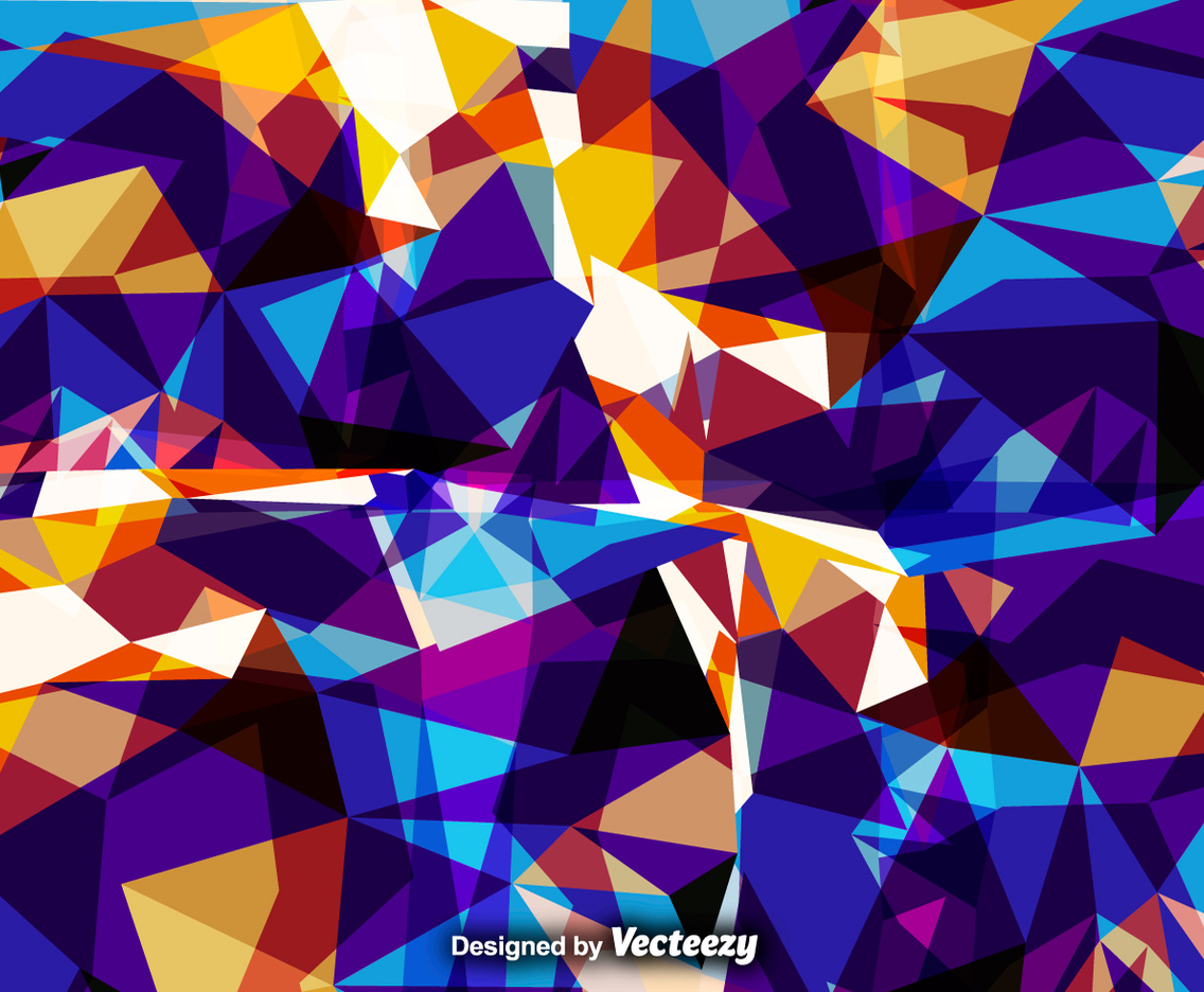 Vector Abstract Background With Colorful Polygons