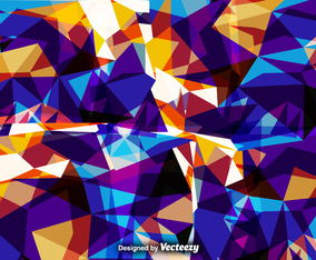 Vector Abstract Background With Colorful Polygons
