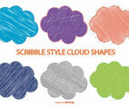 Scribble Style Cloud Shapes