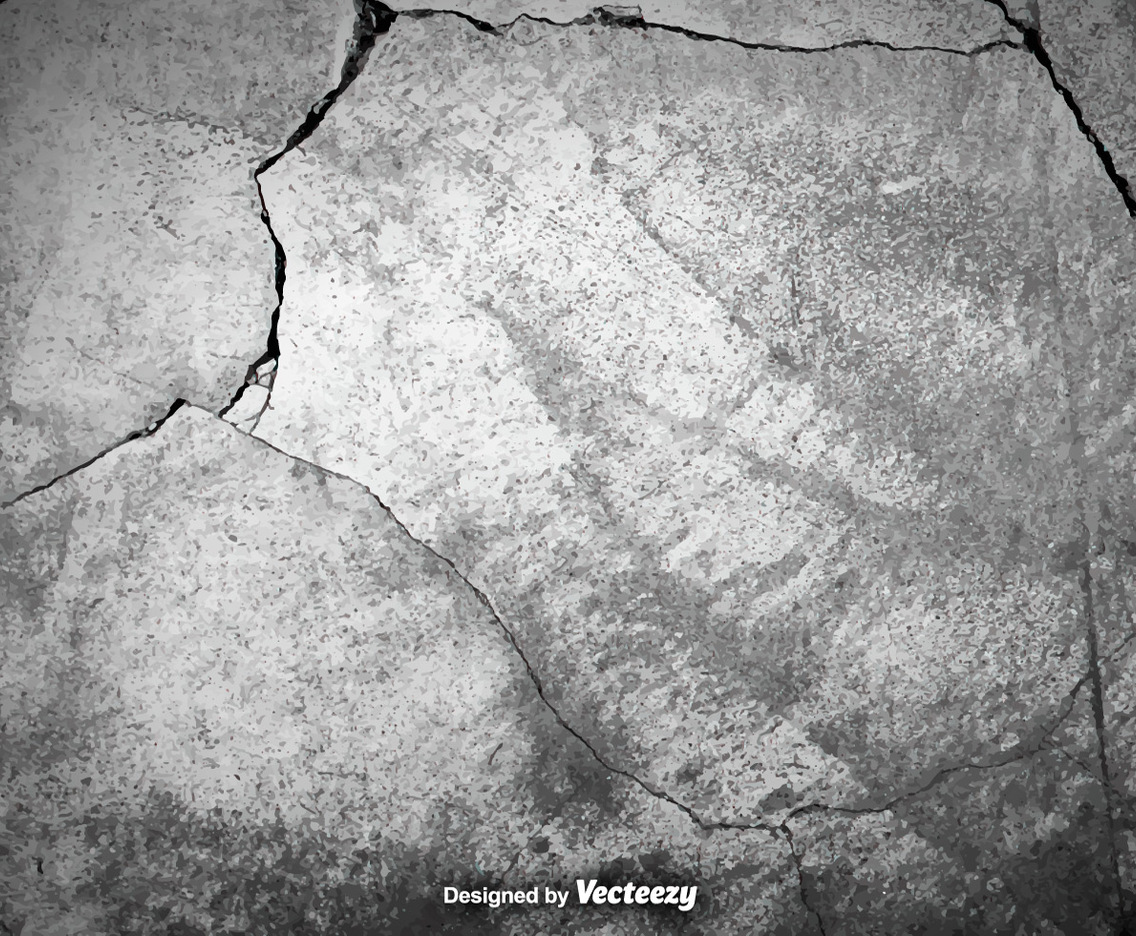Vector Gray Cracked Concrete Texture