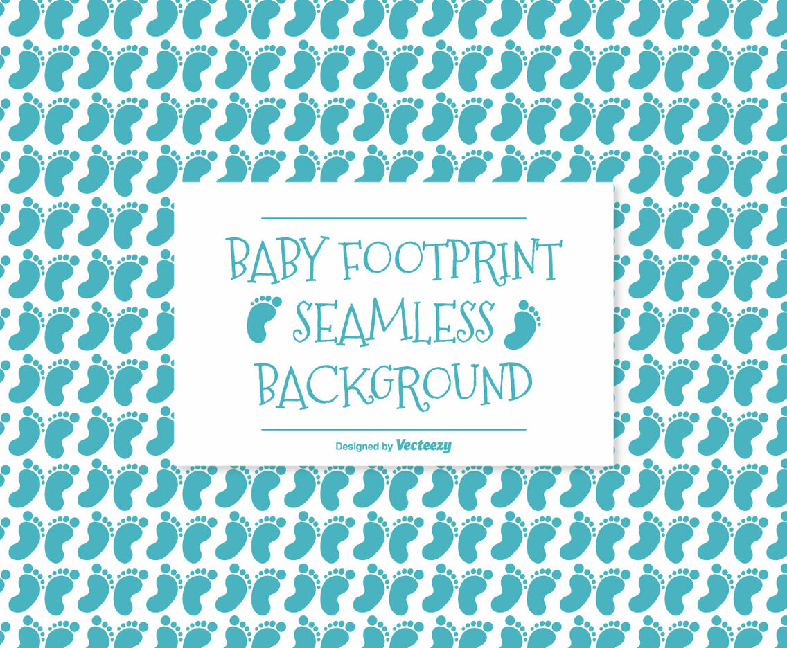 Baby Footprint Seamless Pattern Background