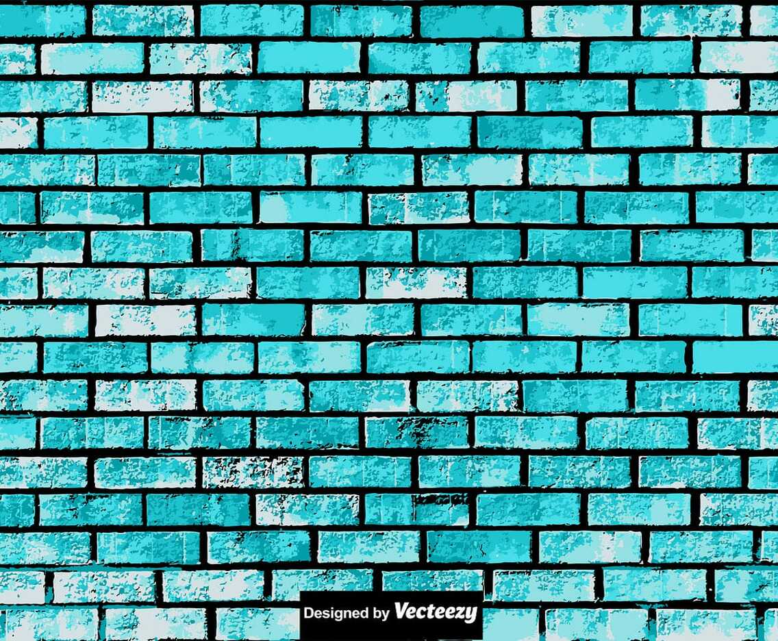 Abstract Grunge Blue Brick Wall Texture