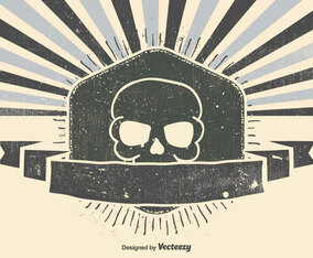 Retro Sunburst Style Illustration