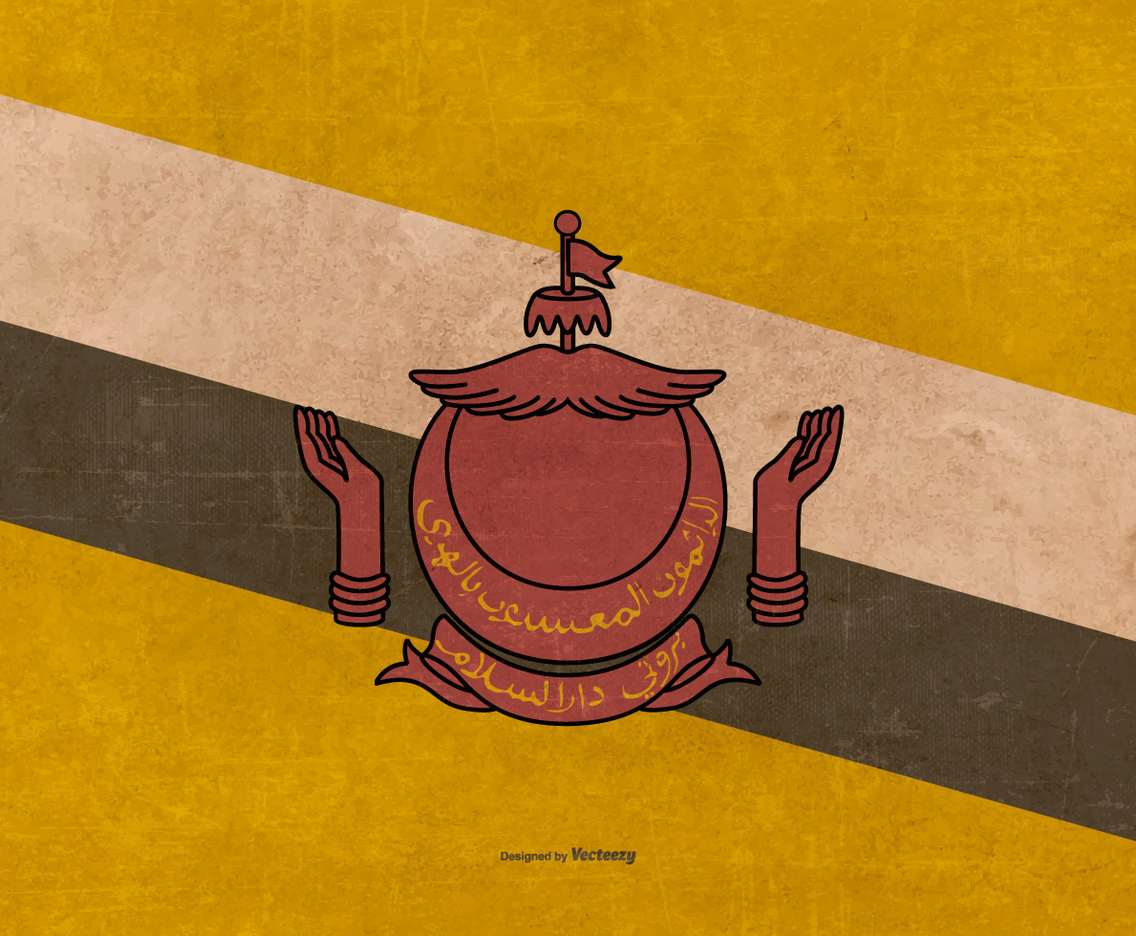 Grunge Flag of Brunei
