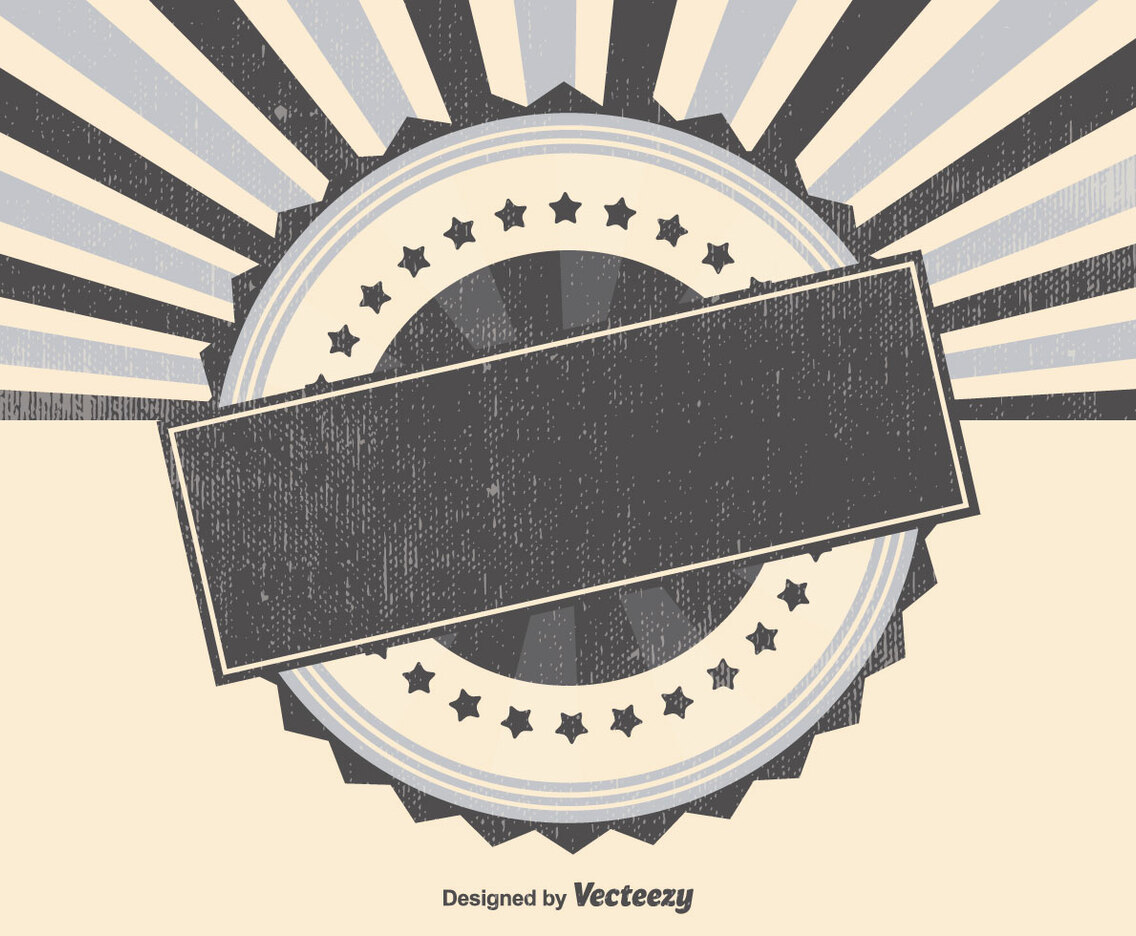 Sunburst Background with Blank Lable