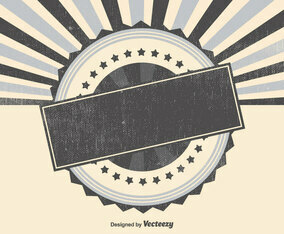 Sunburst Background with Blank Lable