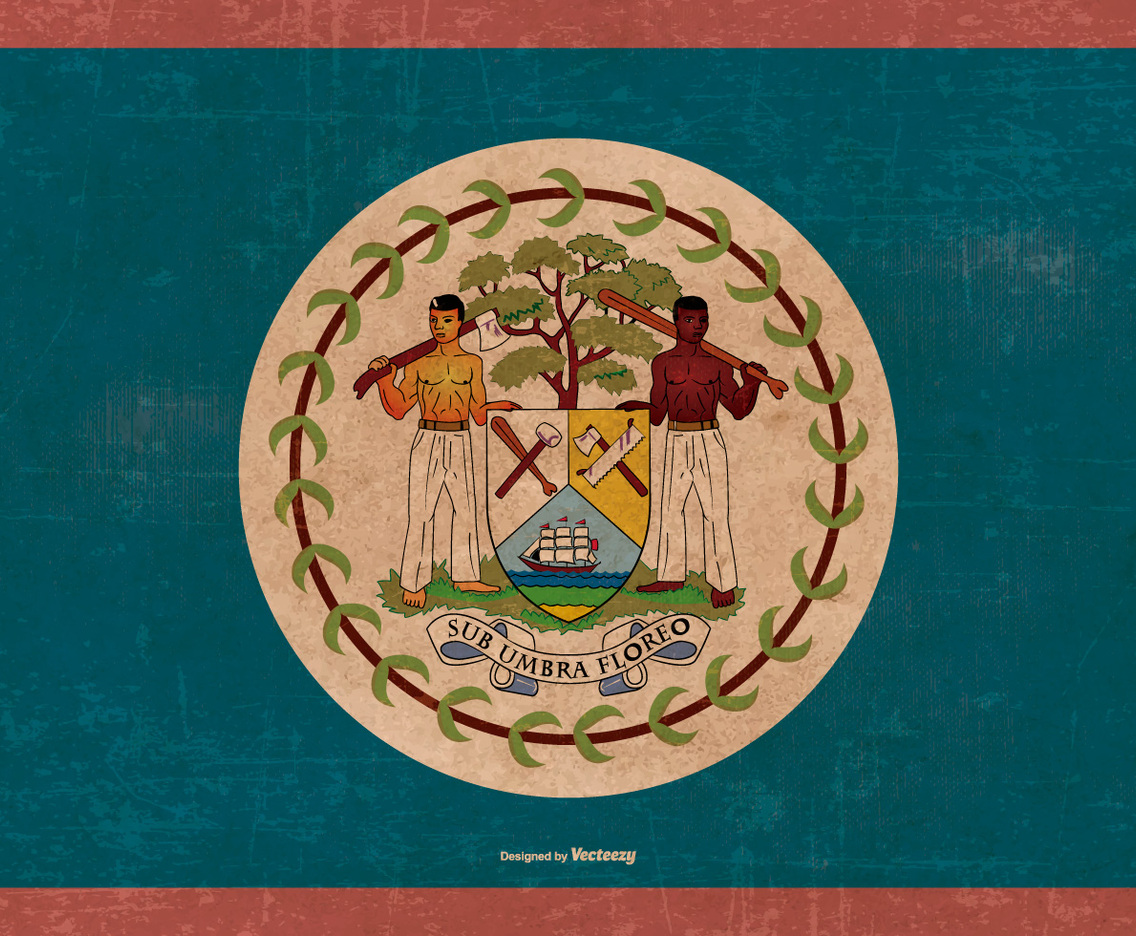 Grunge Flag of Belize
