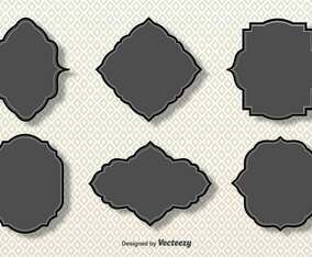 Simple Vector Gray Cartouches