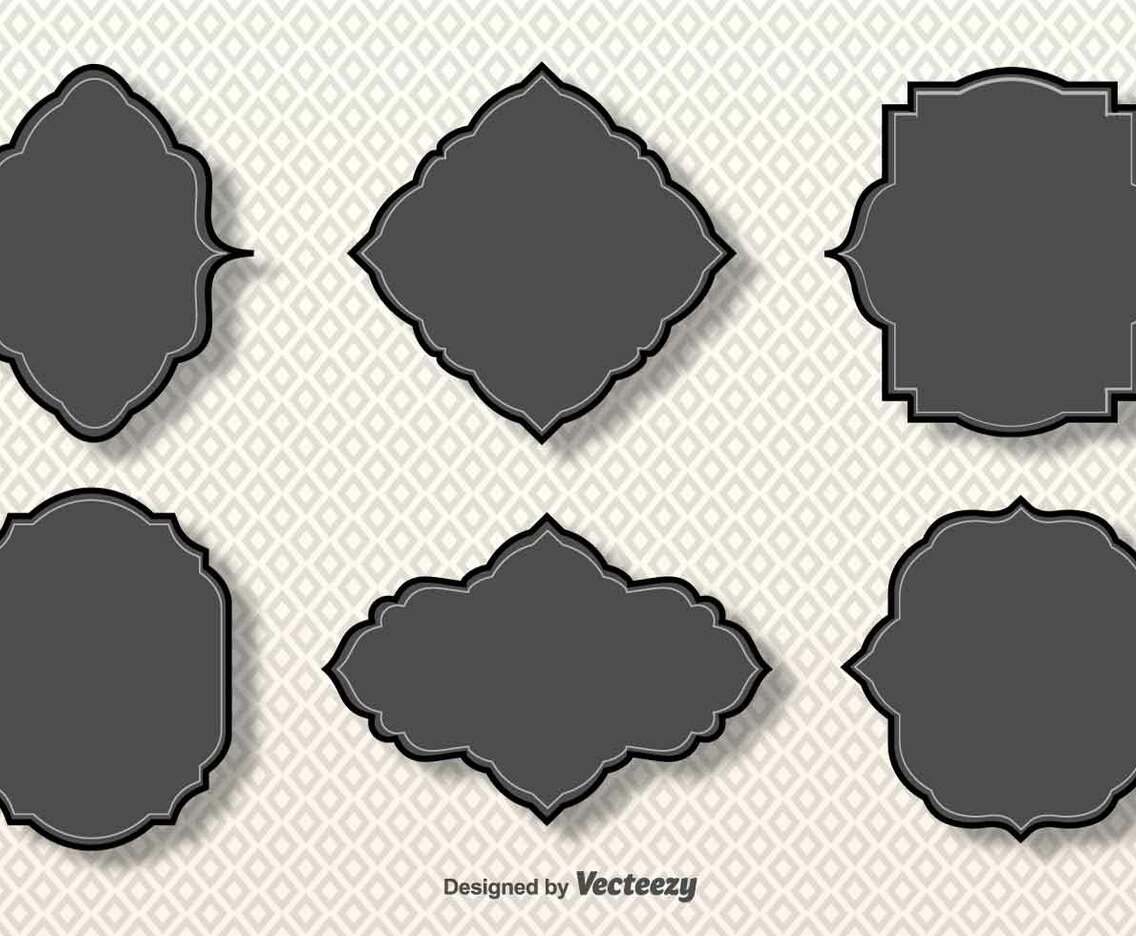 Simple Vector Gray Cartouches