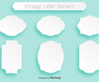 Simple Vector White Flat Cartouches For Badges