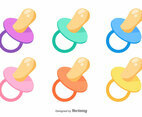 Vector Set Of Baby's Dummy Icons