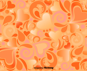 Vector Pattern With Ornamental Hearts And Shapes