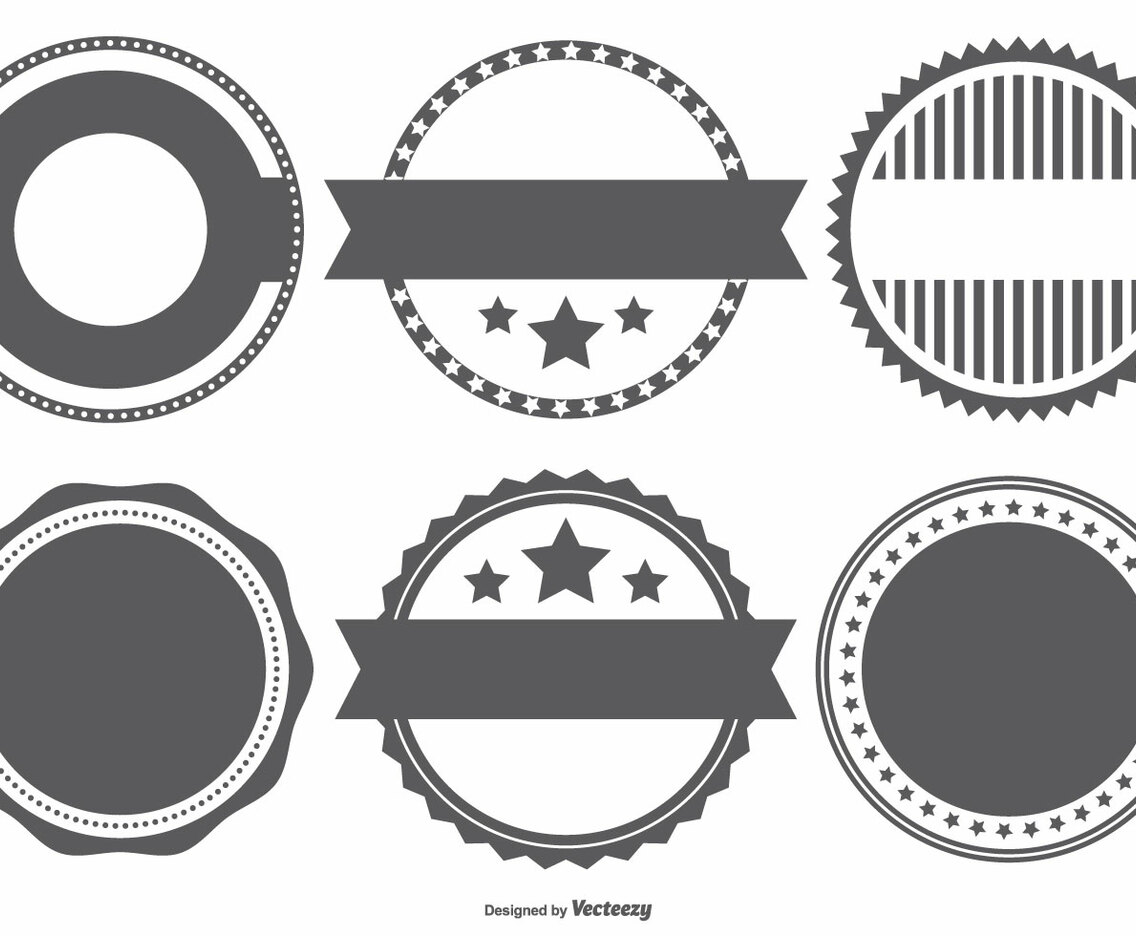 Vector Badge Stempel Shapes
