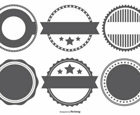 Vector Badge Stempel Shapes