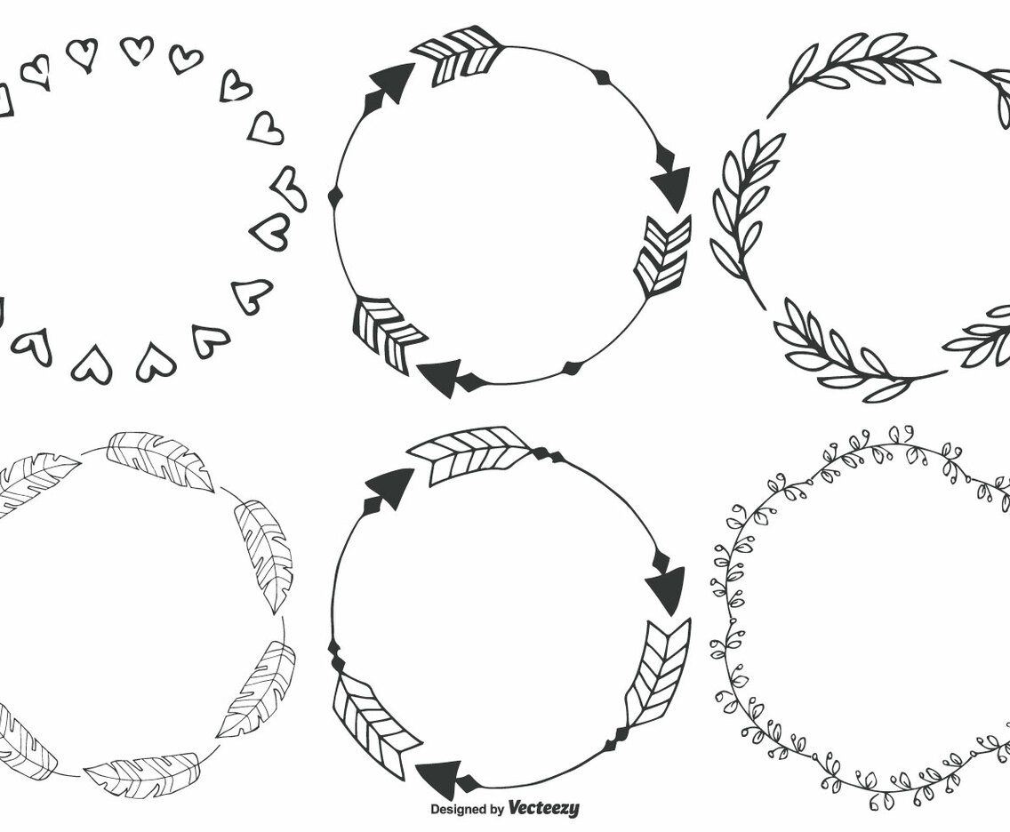 Cute Hand Drawn Boho Frames