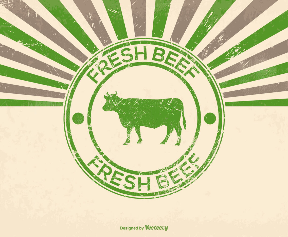 Grunge Fresh Beef Illustration