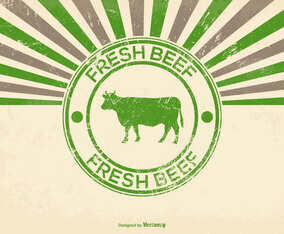 Grunge Fresh Beef Illustration