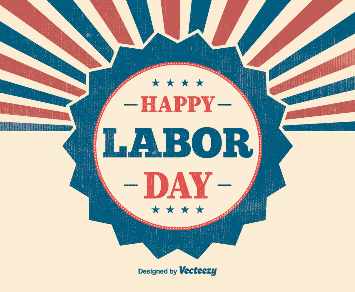 Retro Labor Day Illustration