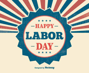 Retro Labor Day Illustration