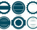 Vector Blue Badge Shapes