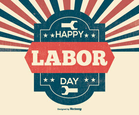 Retro Labor Day Illustration
