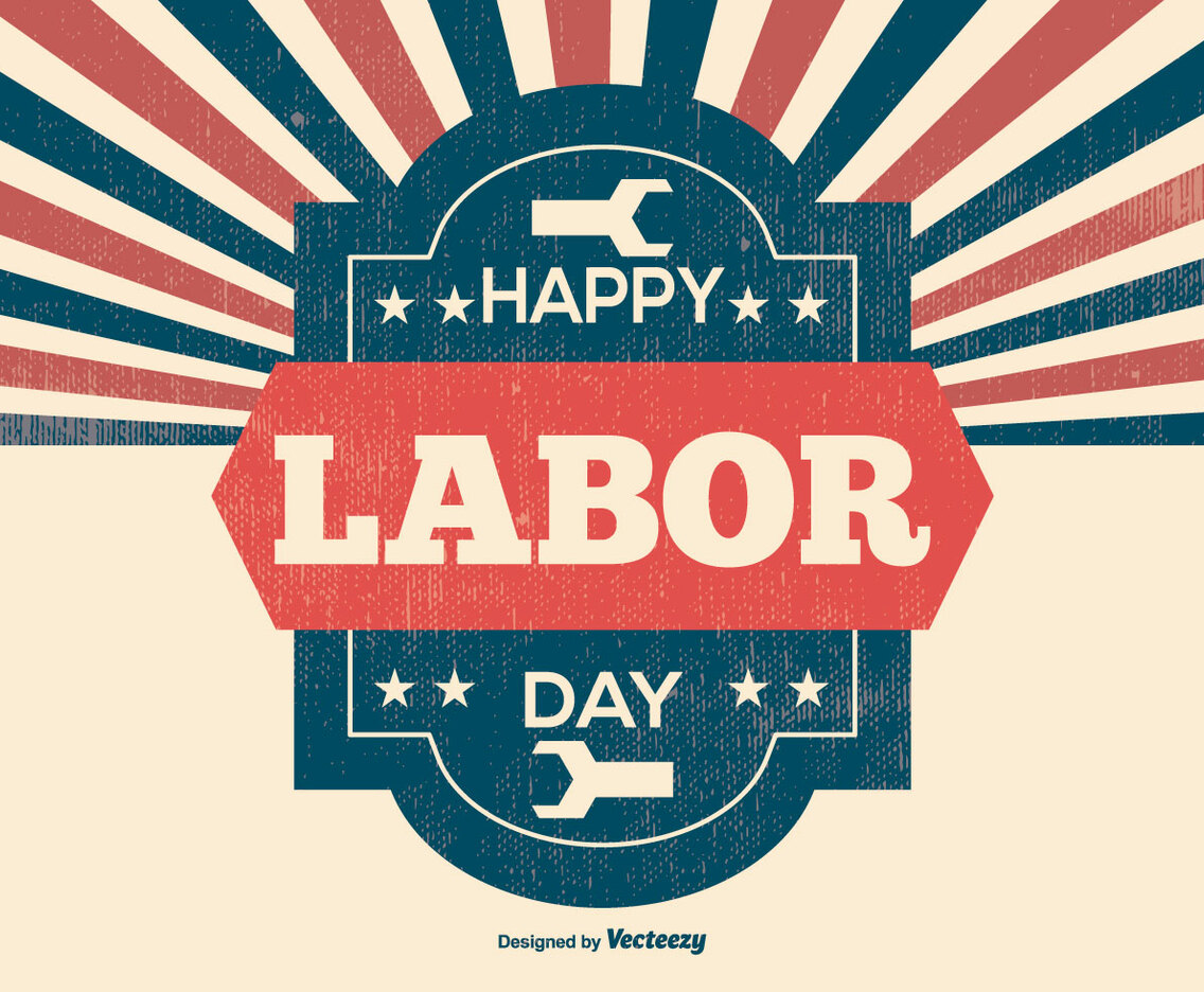 Retro Labor Day Illustration