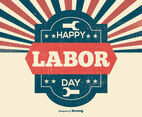 Retro Labor Day Illustration