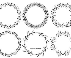 Decorative Vector Leaf Frames