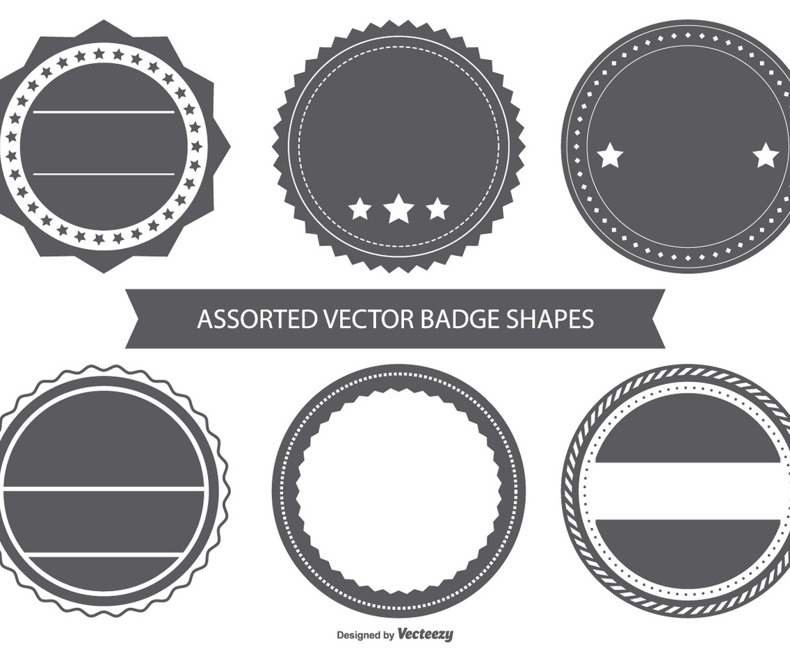 Blank Vintage Badge Shapes