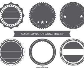 Blank Vintage Badge Shapes