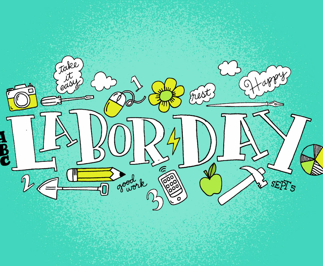 Labor Day Vector Lettering