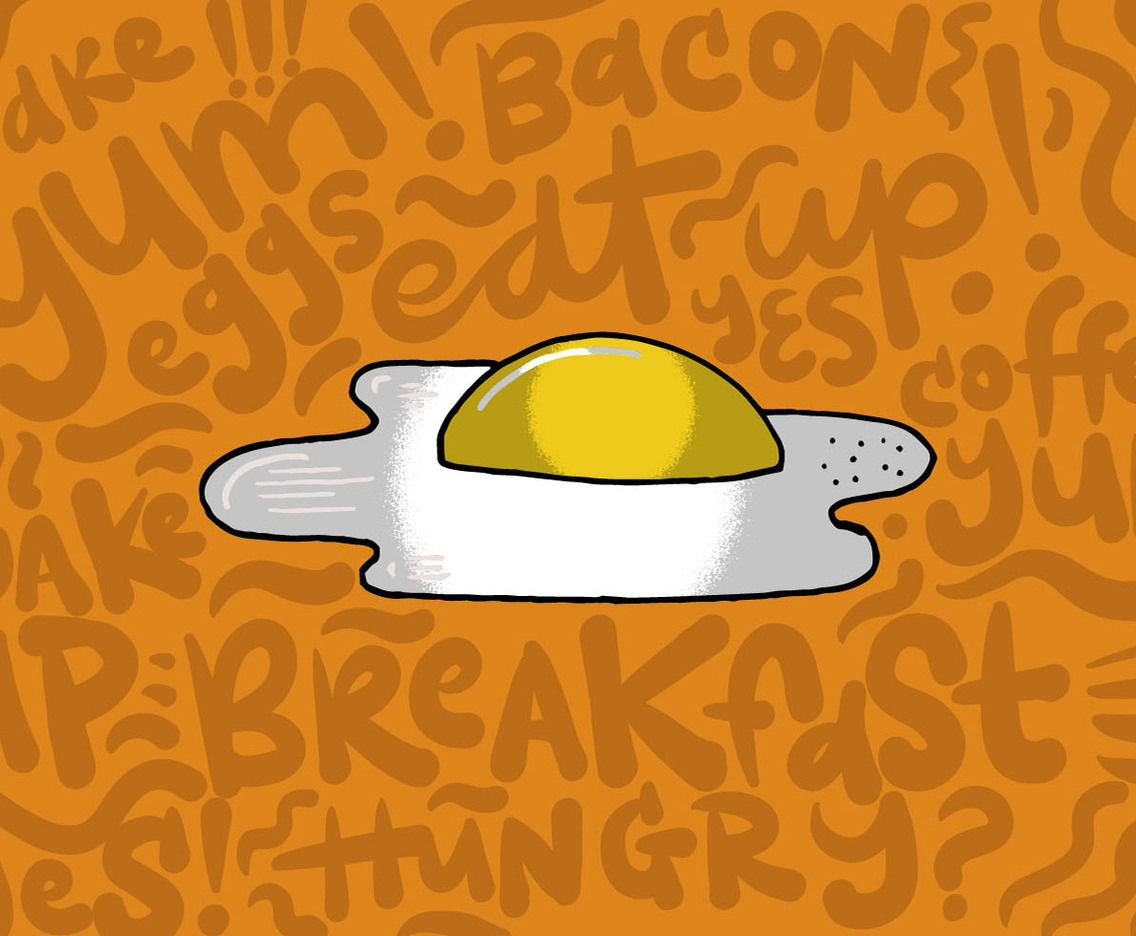 Fried Egg Breakfast Vector