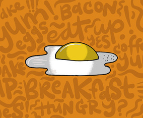 Fried Egg Breakfast Vector