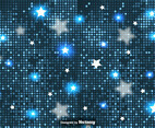 Vector Abstract Background Of Blue Stars And Tiles