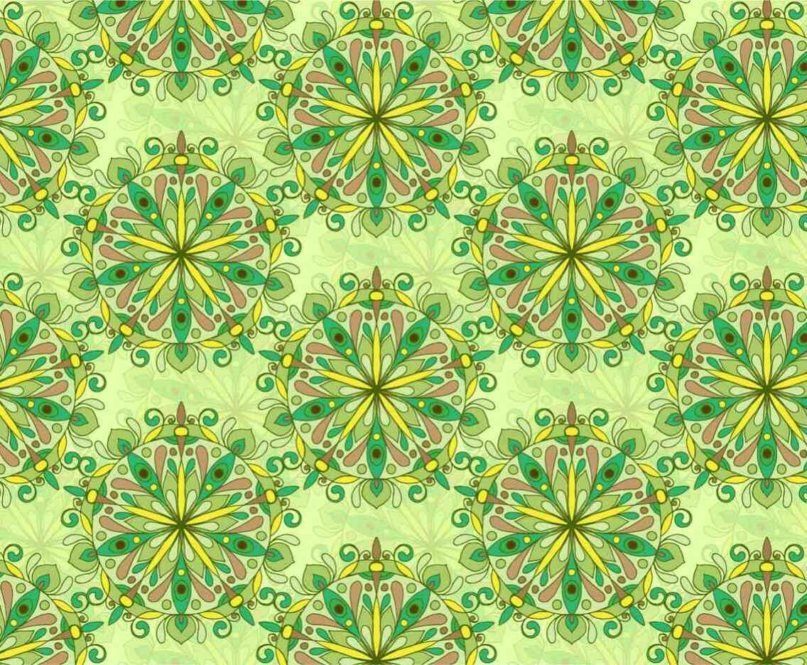 Green Vector Colorful Mandala Pattern